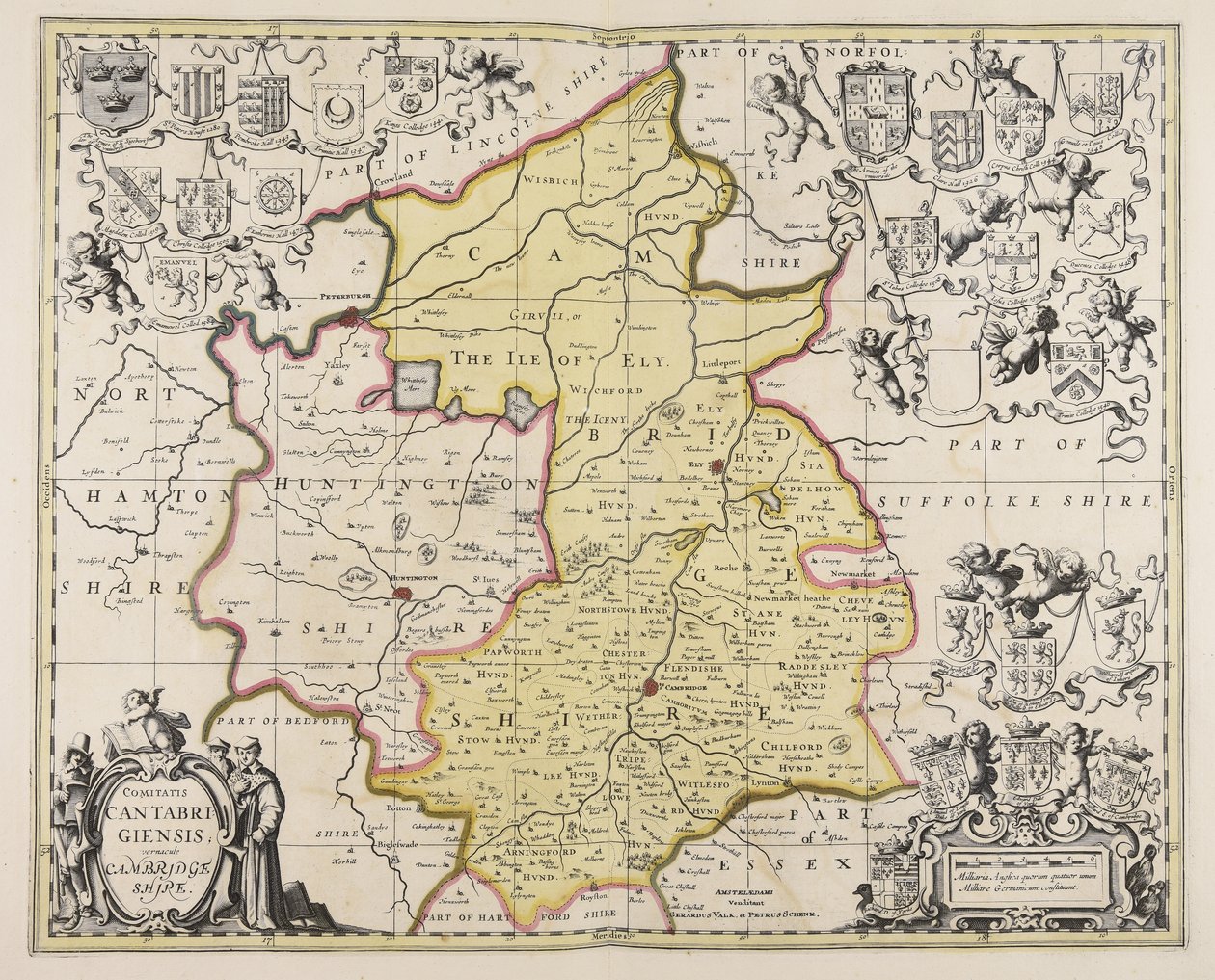 Comitatis Cantabrigiensis vernacule Cambridge Shire af Unbekannter Künstler