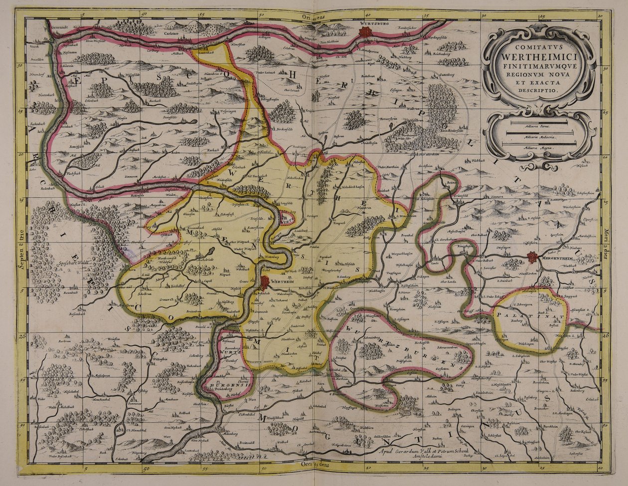 Comitatus Wertheimici finitimarumque regionum noua et exacta descriptio af Unbekannter Künstler