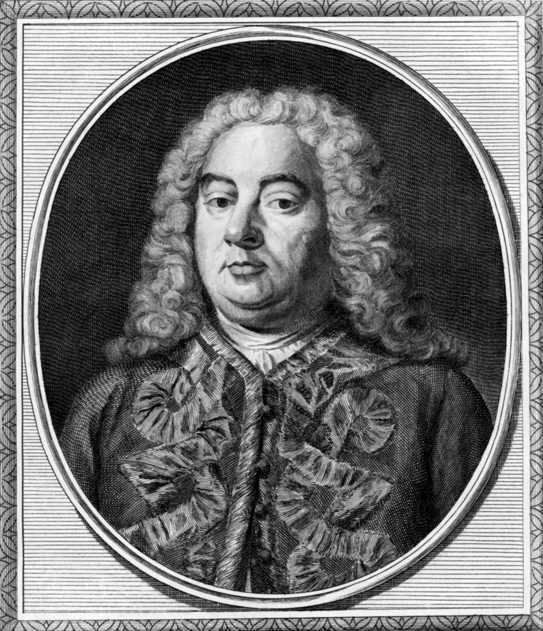 Komponist George Handel, London, ca. 1750 (s/h-foto) af Unbekannt