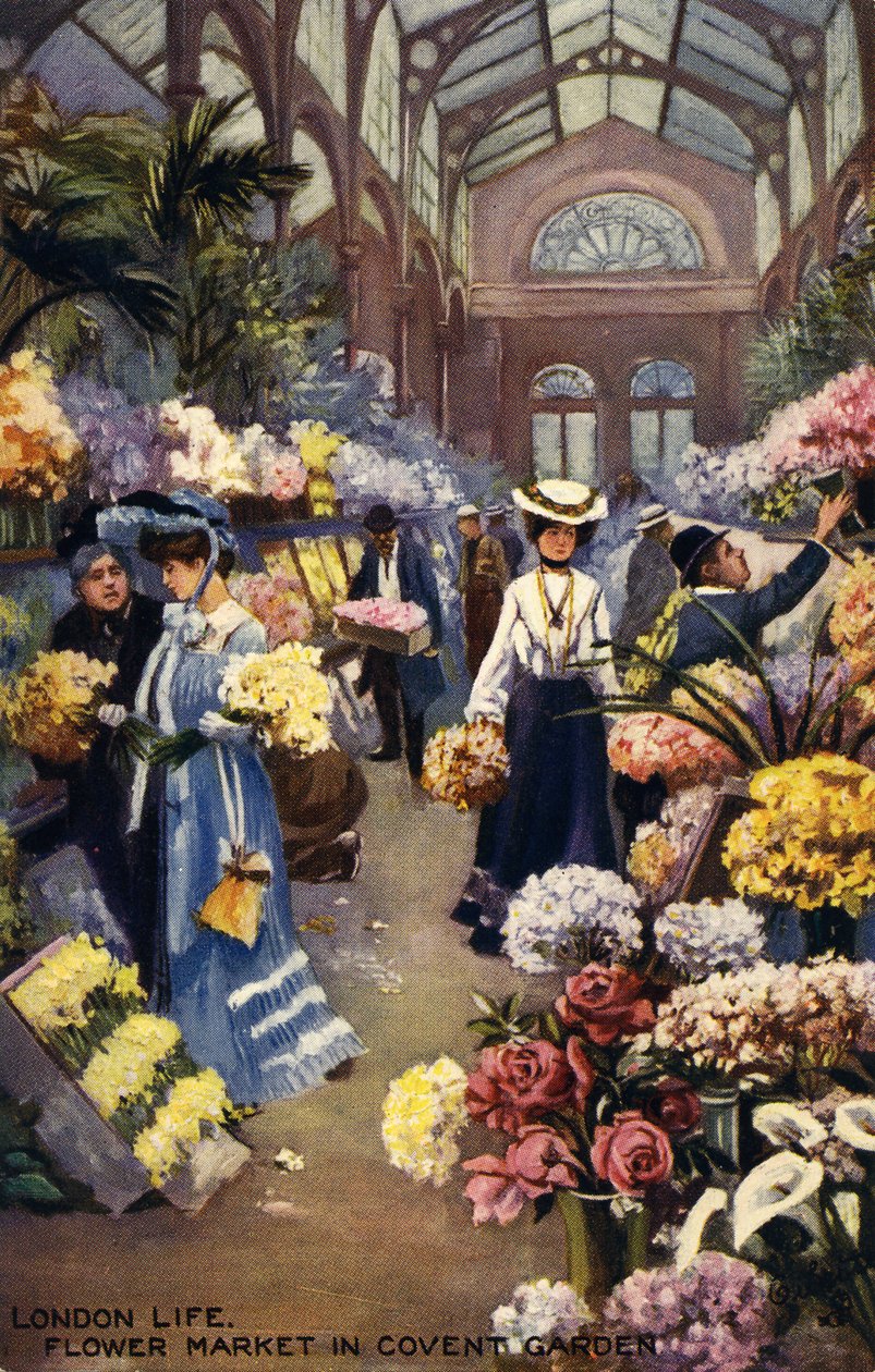 Covent Garden blomstermarked af Unbekannter Künstler