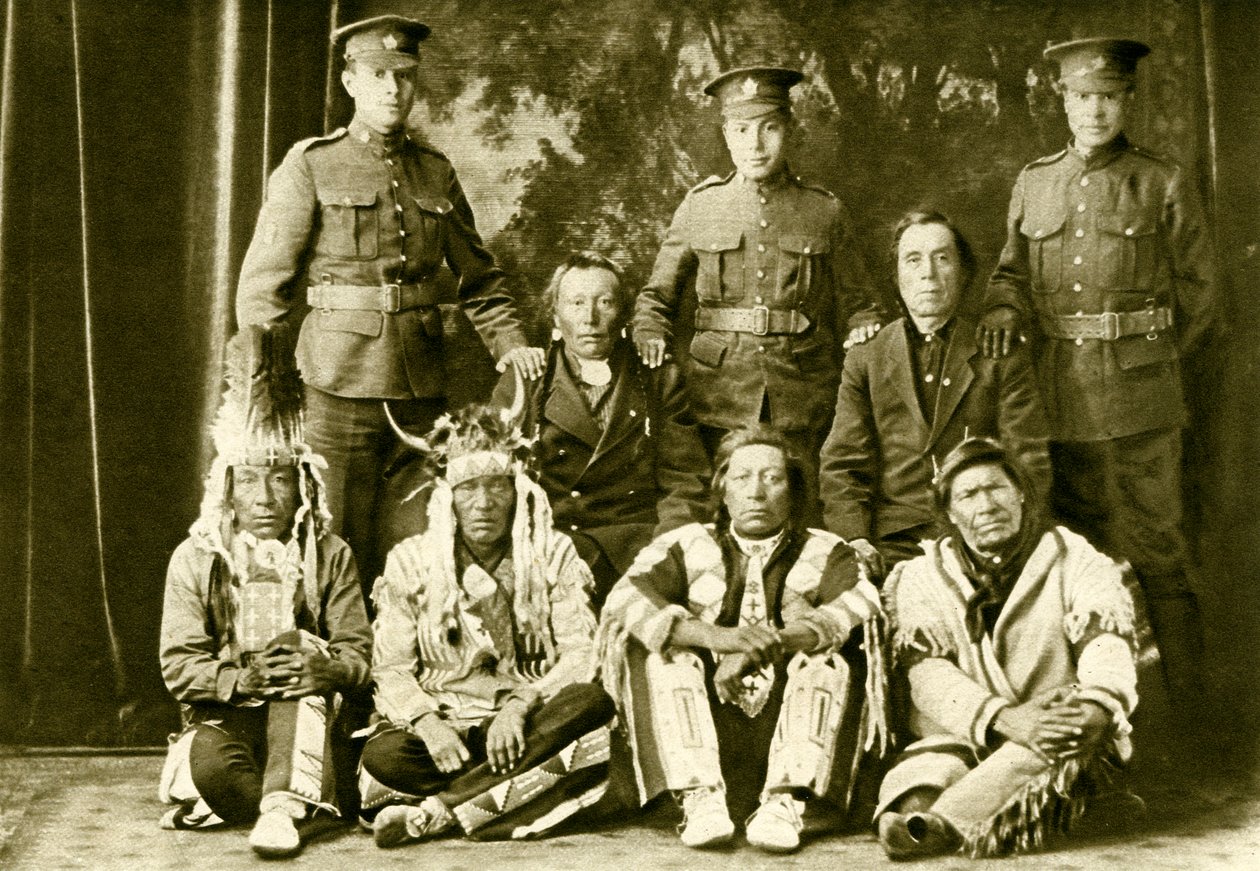 Cree First Nations canadiere under 1. Verdenskrig af Unbekannter Künstler