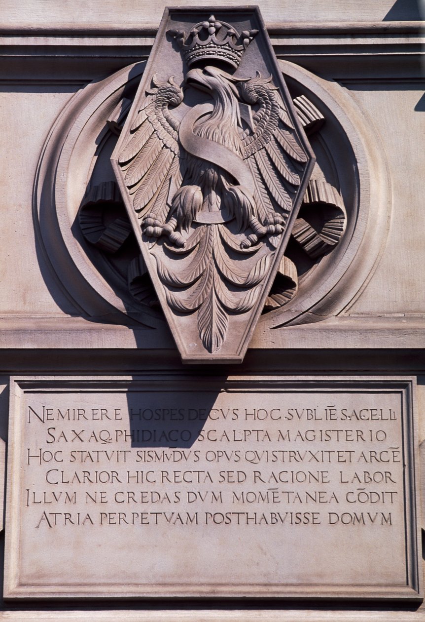 Crest på Wawel Royal Castle i Krakow. Polen af Benjamin Baud