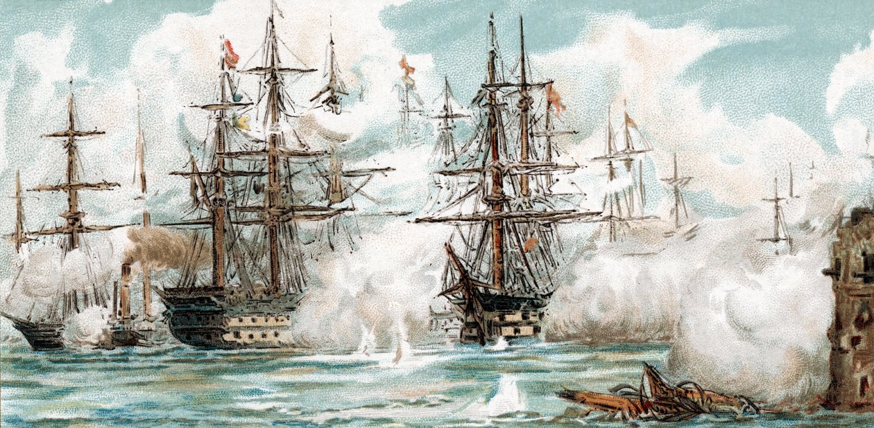 Krimkrigen - bombardement af Sevastopol af Unbekannter Künstler