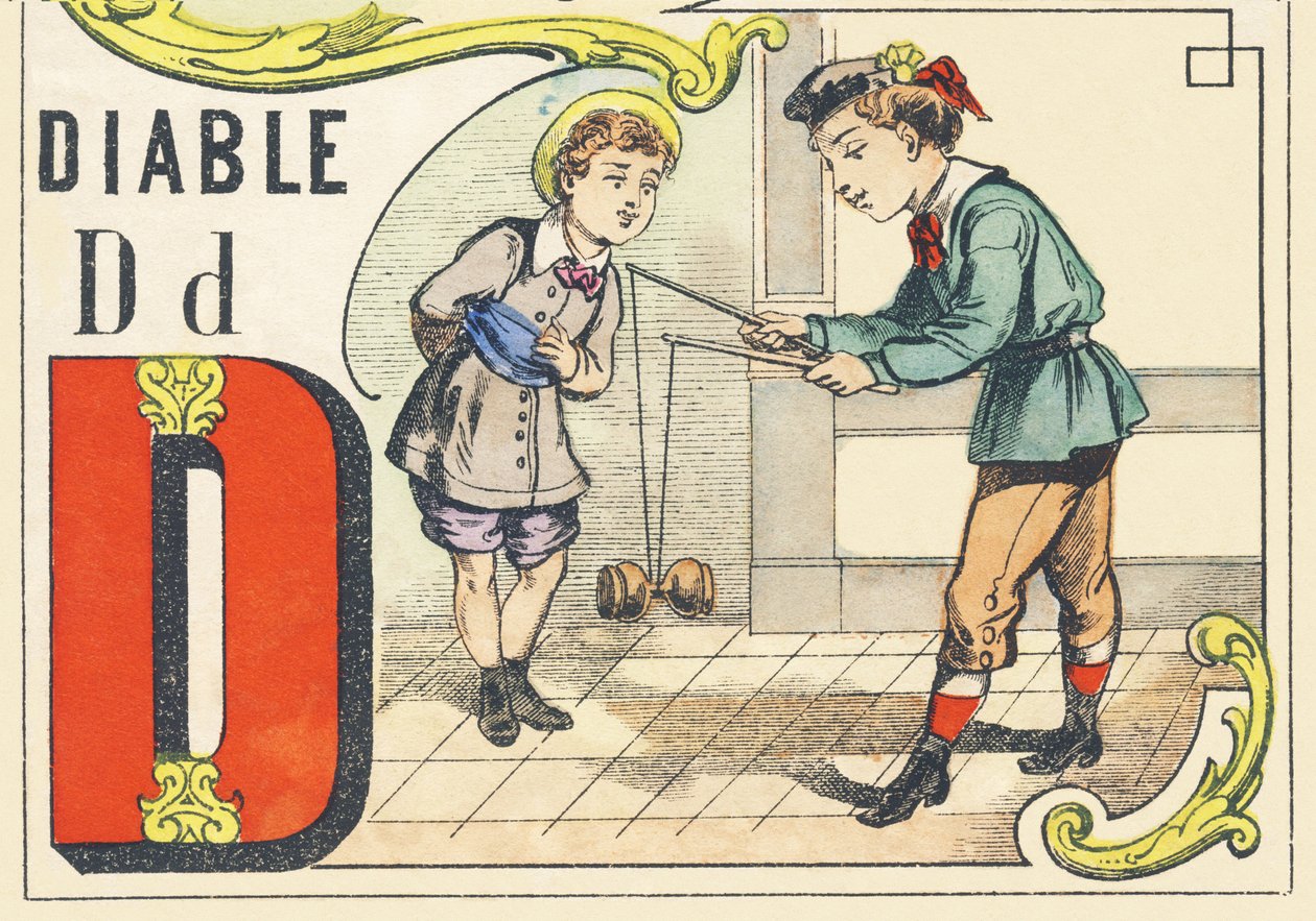 D: djævel - Spilalfabet, ca. 1890 (illustration) af Unbekannt