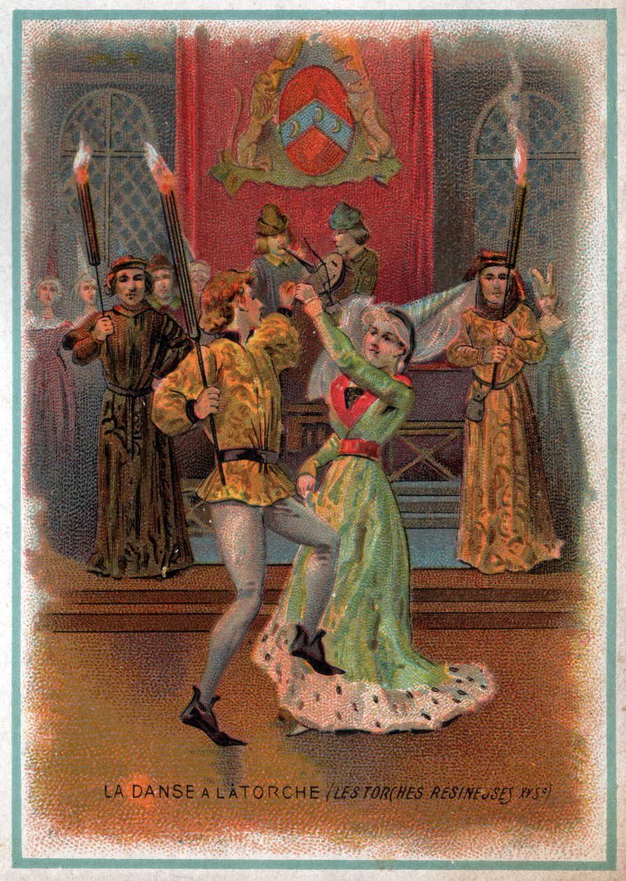 Danser faklen. (litho, omkring 1900) af Unbekannter Künstler