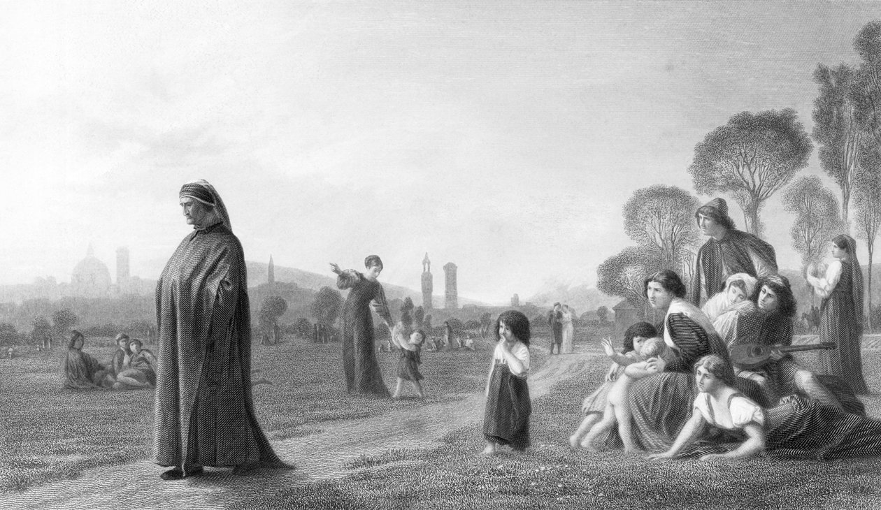Dante i Firenze (s/h foto) af Unbekannt