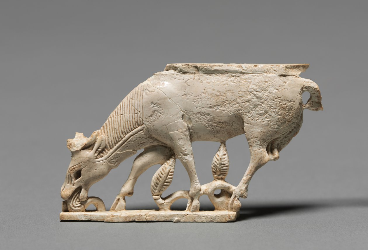 Dekorativ plakette: Browsing Stag, 900-800 f.Kr af Unbekannt
