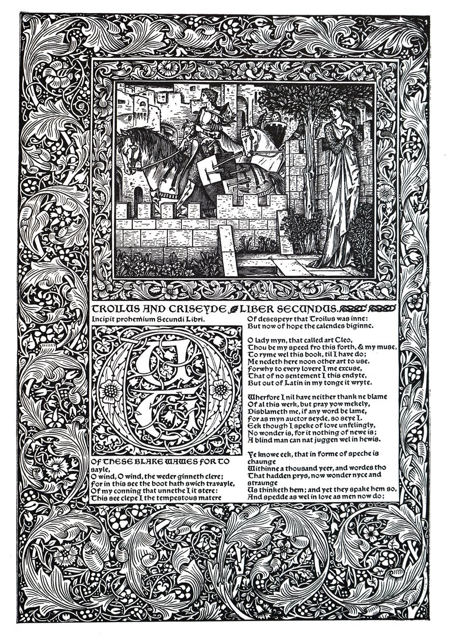 Dekorativt digt af Geoffrey Chaucer af Unbekannt