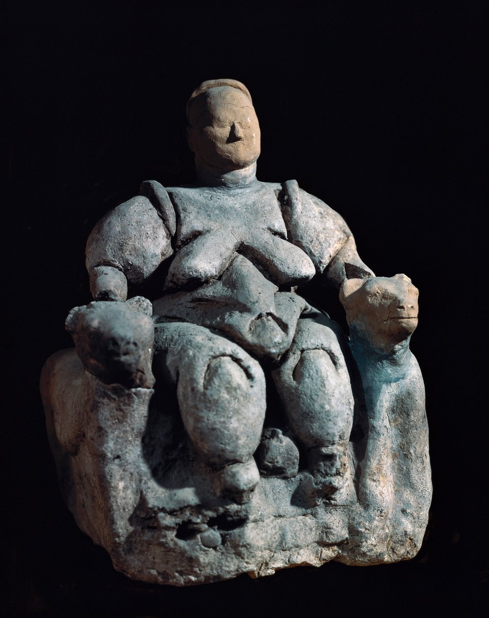 Deesse mere, statue de terre cuite. 8000-6000 AD kommer fra Catal Huyuk af Unbekannt