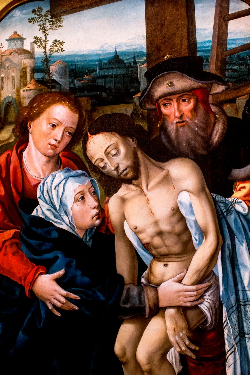 Nedstigning fra korset, tilskrevet Peter Coeck van Aelst af Unbekannt