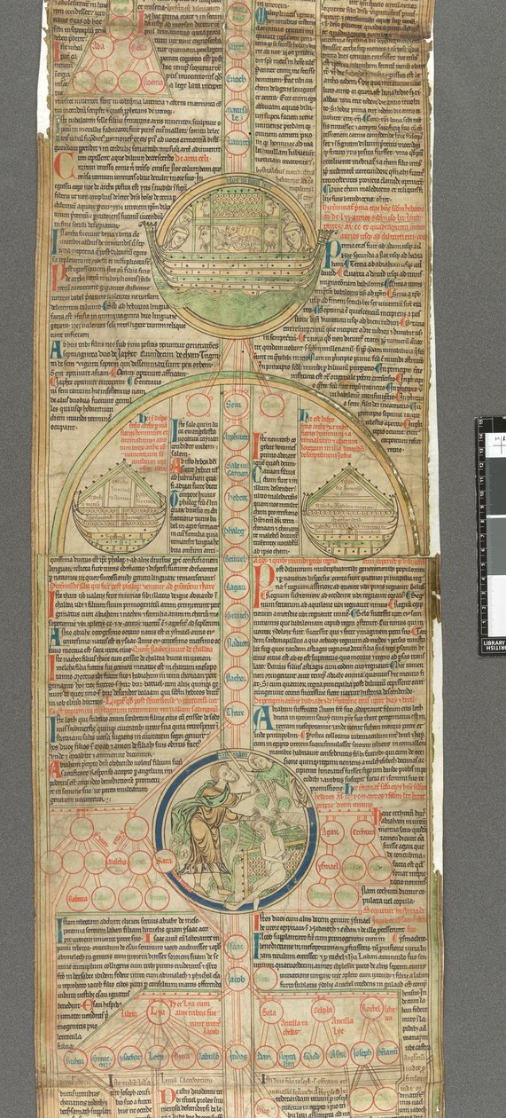 Detalje af en rundel fra Peter af Poitiers, Compendium historiae in genealogia Christi (Parchment) af Unbekannter Künstler