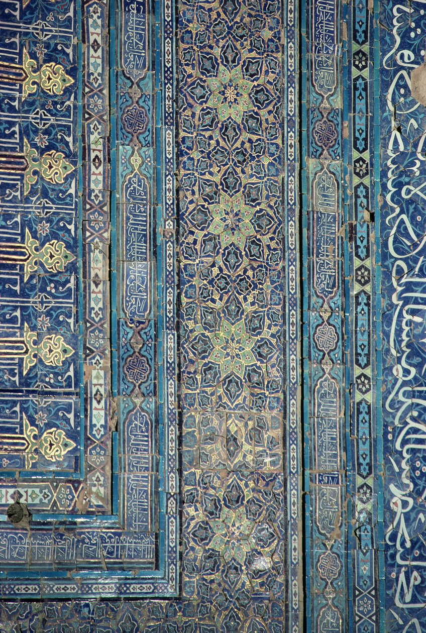 Detalje af bueudsmykning, Palace of Ak-Sarai (Hvide Palads) slutningen af det 14. århundrede (foto) af Unbekannt
