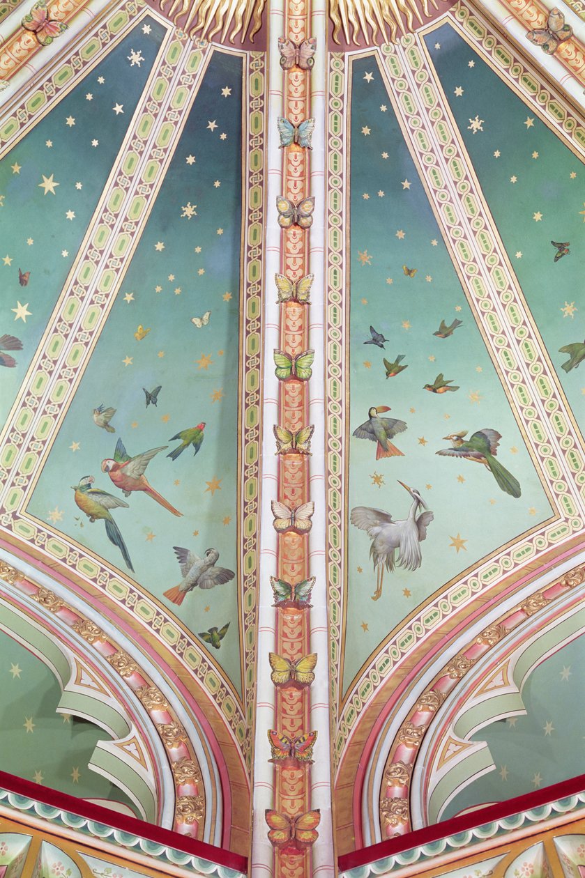 Detalje af loftet, Castell Coch, South Wales (foto) af Unbekannt