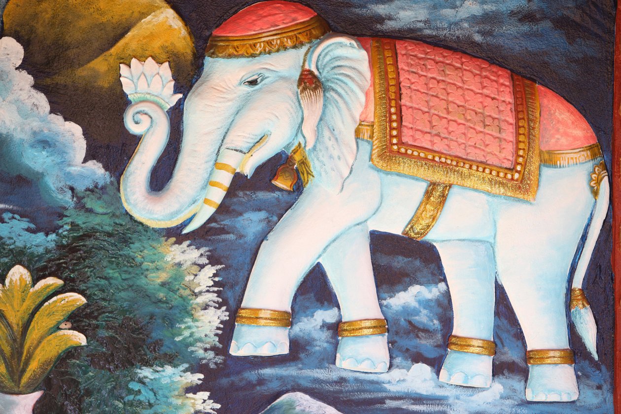 Hengiven elefant. Siem Reap Cambodia af Unbekannt
