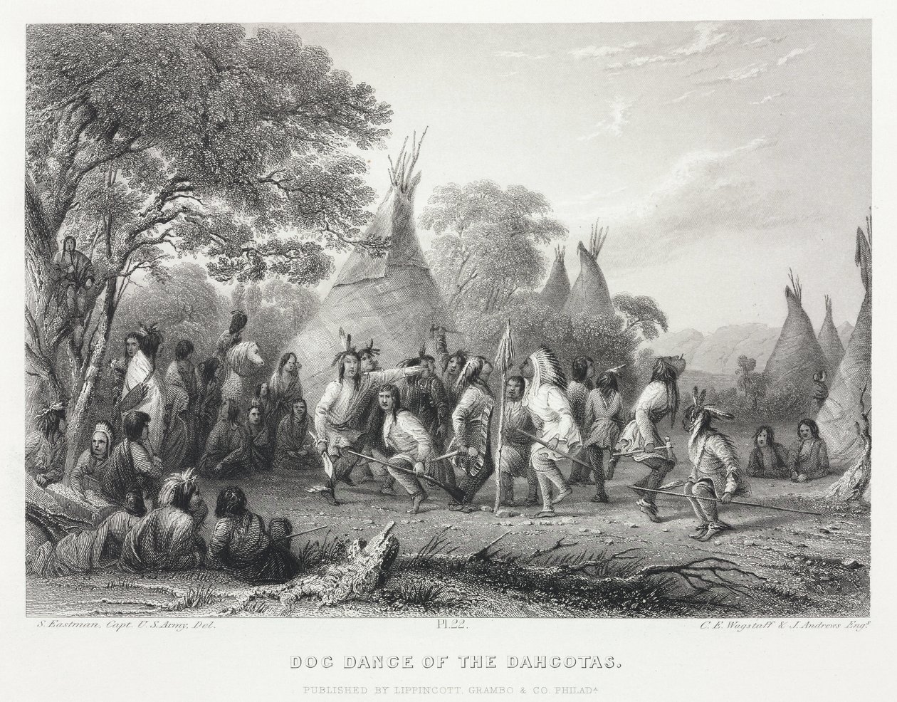 Dog Dance of the Dahcotas [sic], Nordamerika af Unbekannt