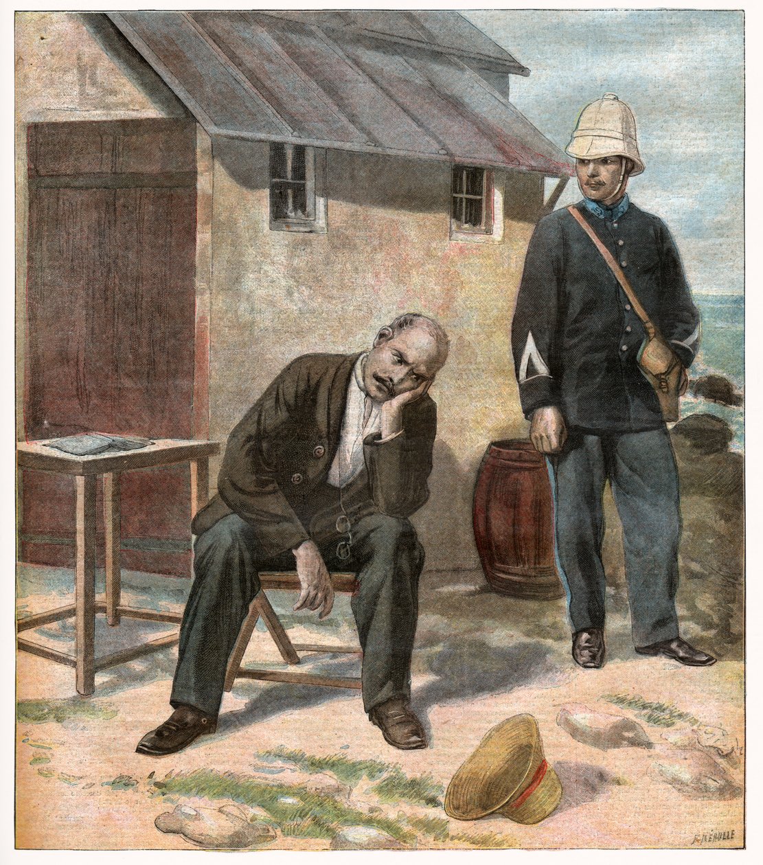 Dreyfus sag. 1896 (gravering) af Unbekannter Künstler
