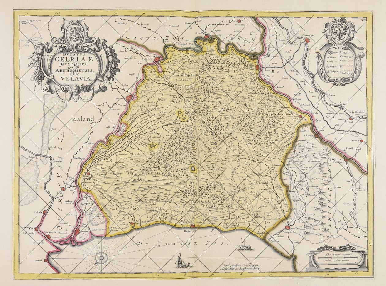Ducatus Gelriae pars quarta quae est Arnhemiensis siue Velavia af Unbekannter Künstler