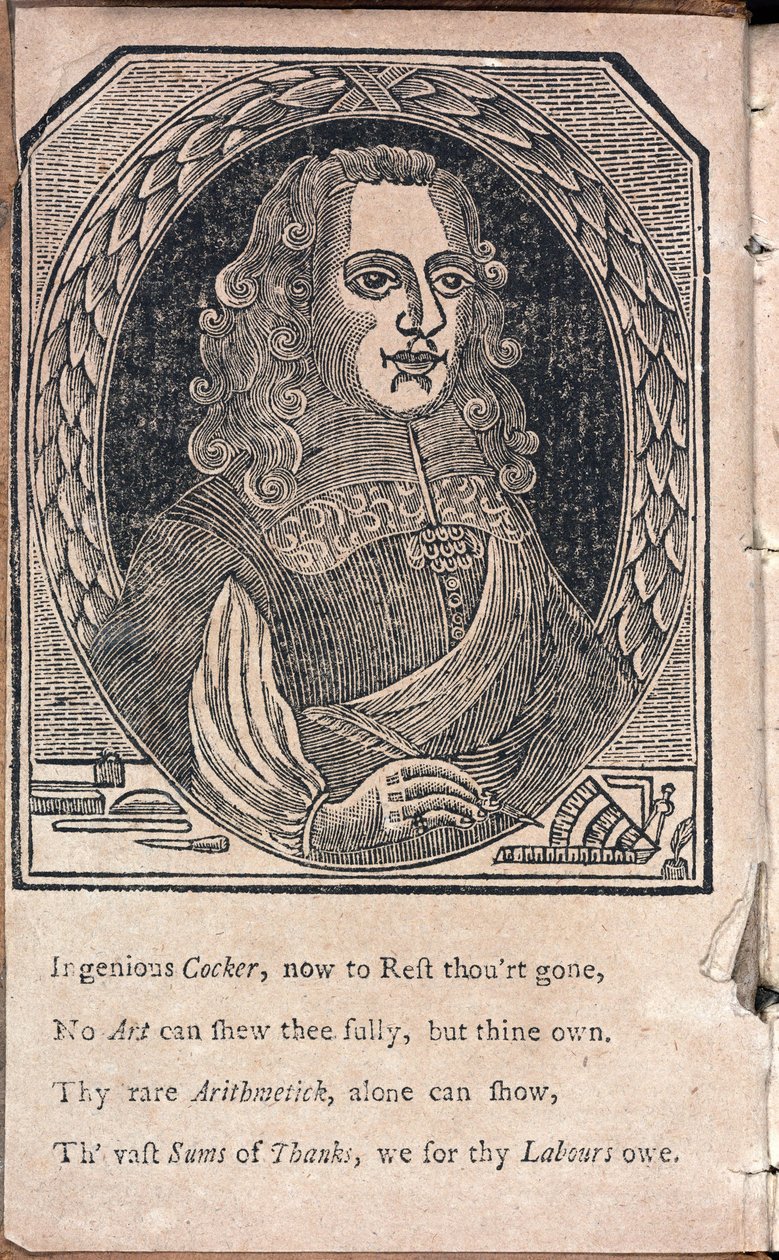 Edward Cocker, engelsk matematiker og gravør af Unbekannt