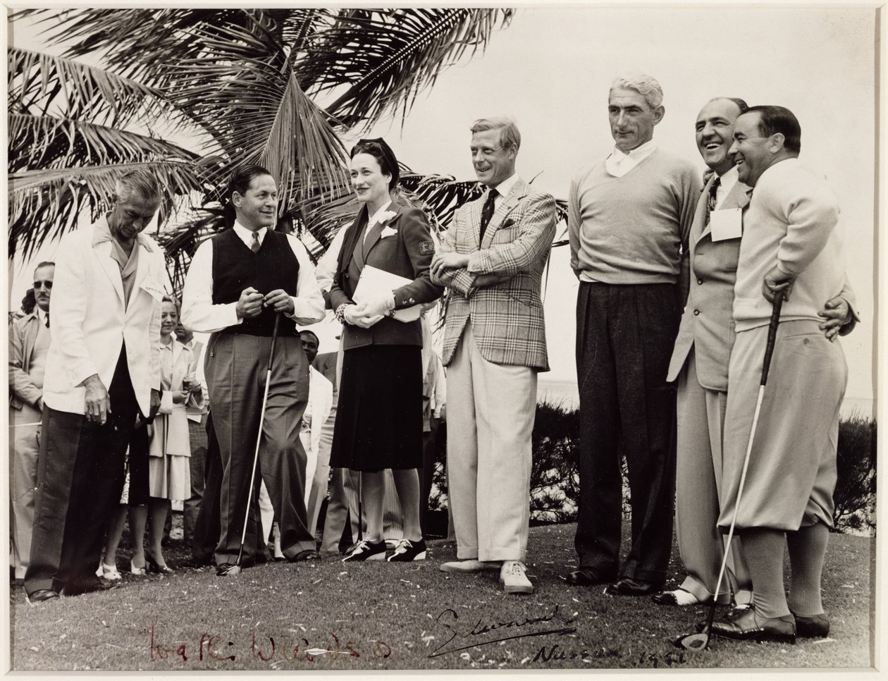 Edward, hertug af Windsor (1894-1972) og Wallis, hertuginde af Windsor (1896-1986) ved en golfturnering i Nassau af Unbekannt