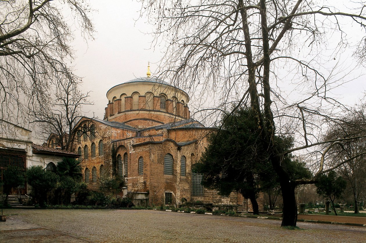 Church of Saint Irene i Istanbul, Tyrkiet bygget i det 3. århundrede. Fotografering. af Alec Hunter