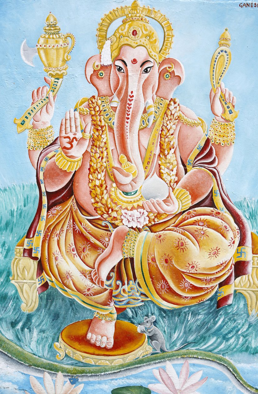 Elefanthovedet hinduistisk gud Ganesh, Kathmandu, Nepal af Unbekannt