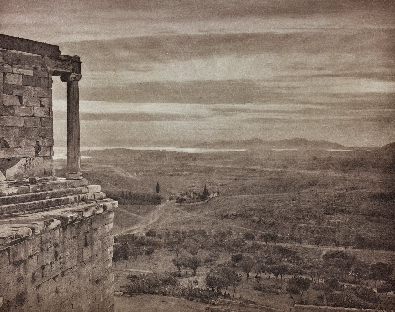 "En Grèce par monts et par vaux" ("I Grækenland gennem bjerge og dale"): Athens dal fra højderne af Propylæerne af Unbekannter Künstler