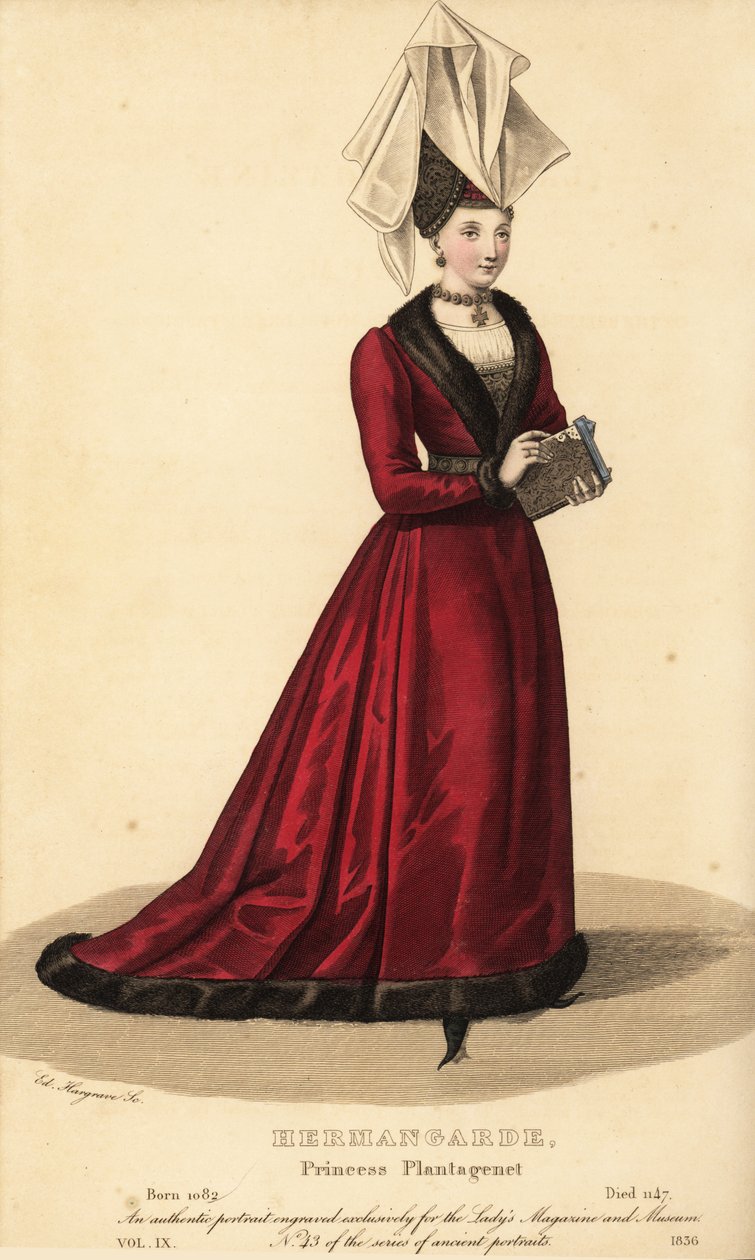 Ermengarde, prinsesse Plantagenet, datter af Fulk IV, le Rechin og heksegrevinden Hildegarde af Beaugency af Unbekannt