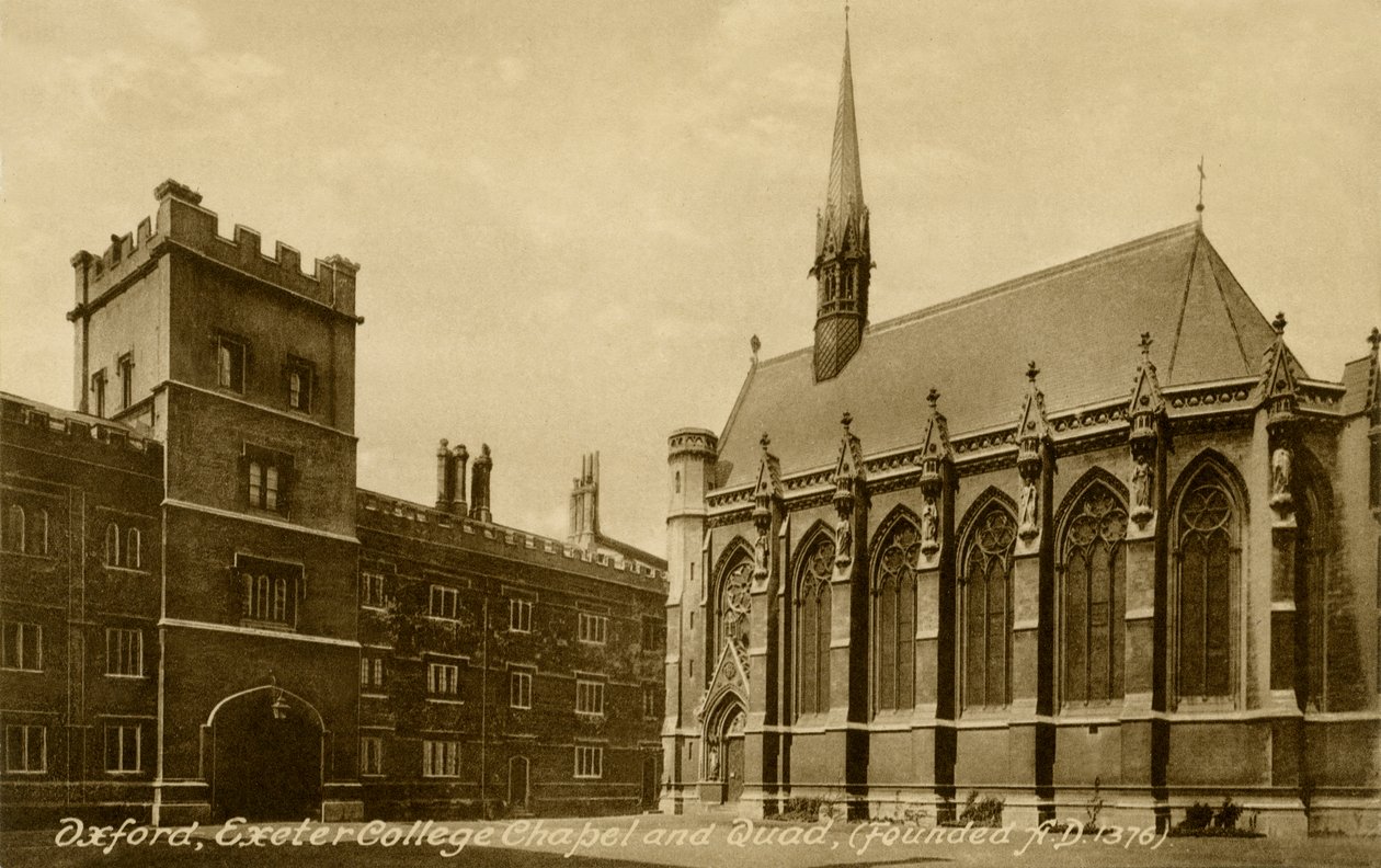 Exeter College, Oxford af Unbekannter Künstler
