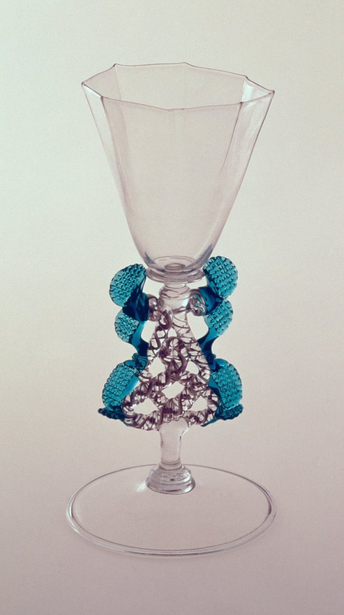 Facon de Venise Dragon-Stemmed Goblet fra de lave lande, slutningen af det 17. århundrede (glas) af Unbekannt