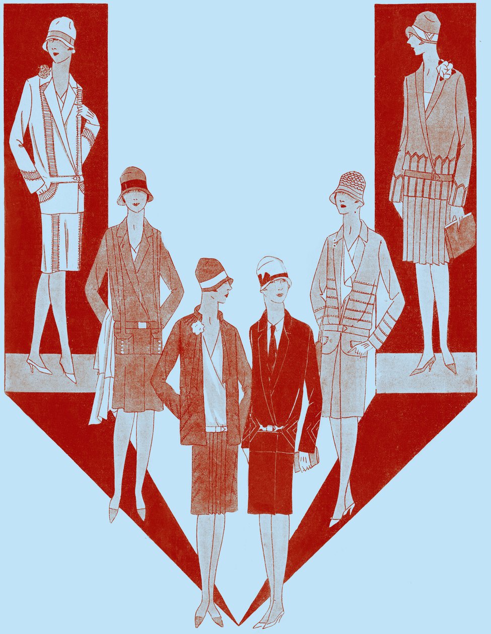 Modetøj til damer, efteråret 1927 af Unbekannter Künstler