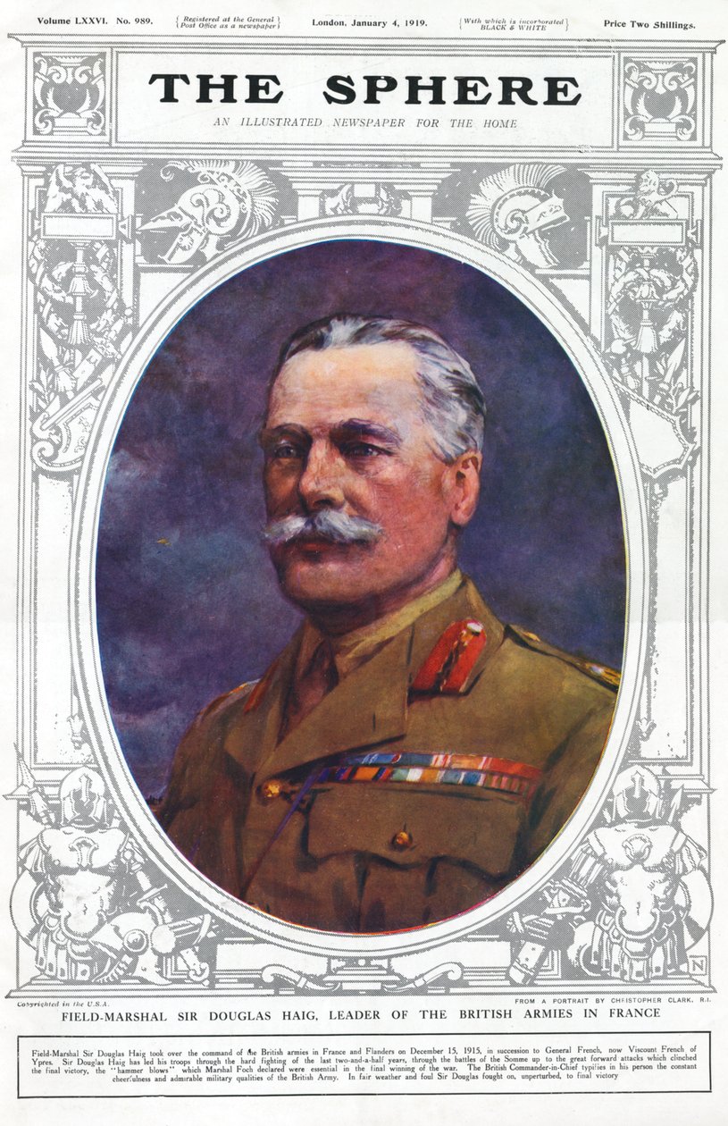 Feltmarskal Sir Douglas Haig, leder af de britiske hære i Frankrig af Unbekannter Künstler