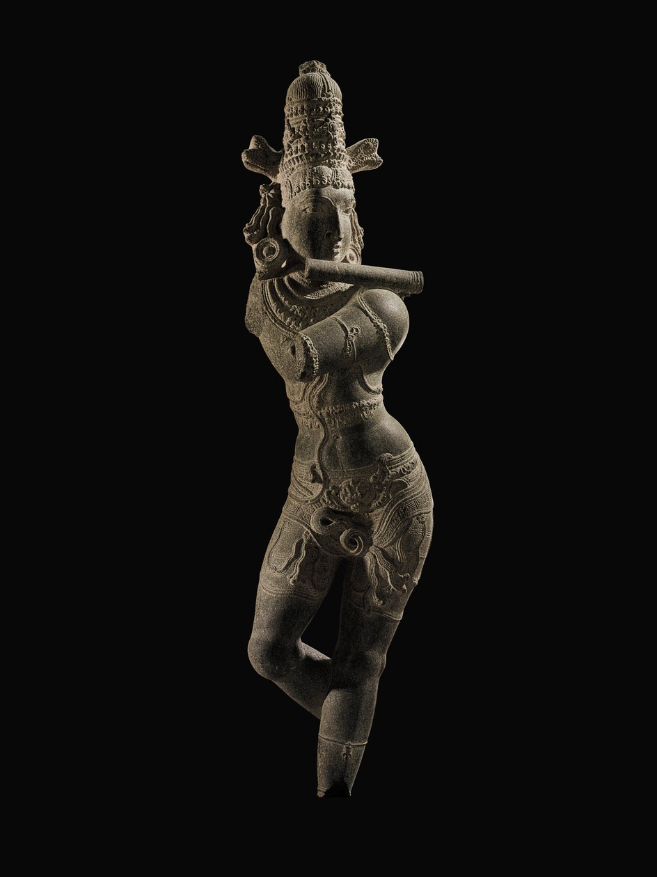 Figur af Venugopala, Sydindien, sen Chola / tidlig Vijayanagar periode, slutningen af det 13. / begyndelsen af det 14. århundrede af Unbekannt