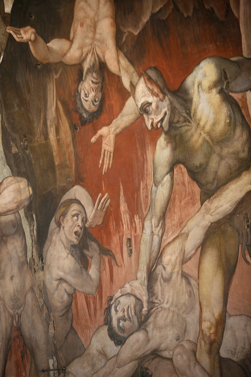 Firenze katedral. Fresko af helvede Florence Italy af Unbekannt