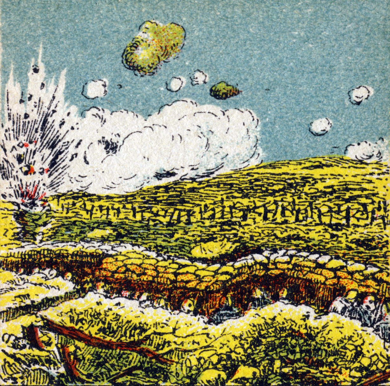 Første Verdenskrig 1914-1918: Slaget ved Verdun den 21. februar af Unbekannt