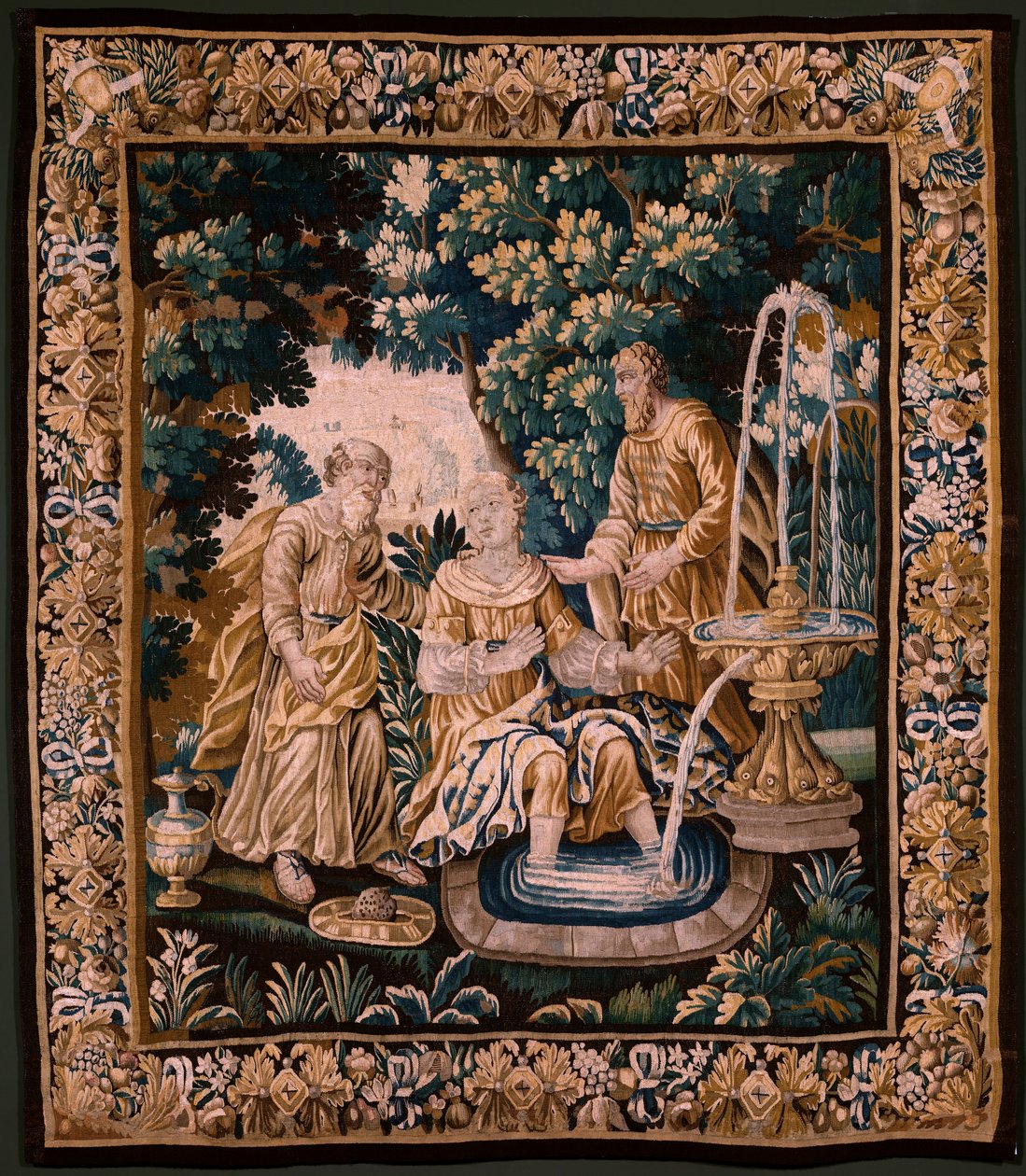 flamsk gobelin. Suzanna og den ældste (Suzanna og de ældste). Atelier af Oudenaarde. 254x220 cm. Inv (82968)-2 00003. af Alec Hunter