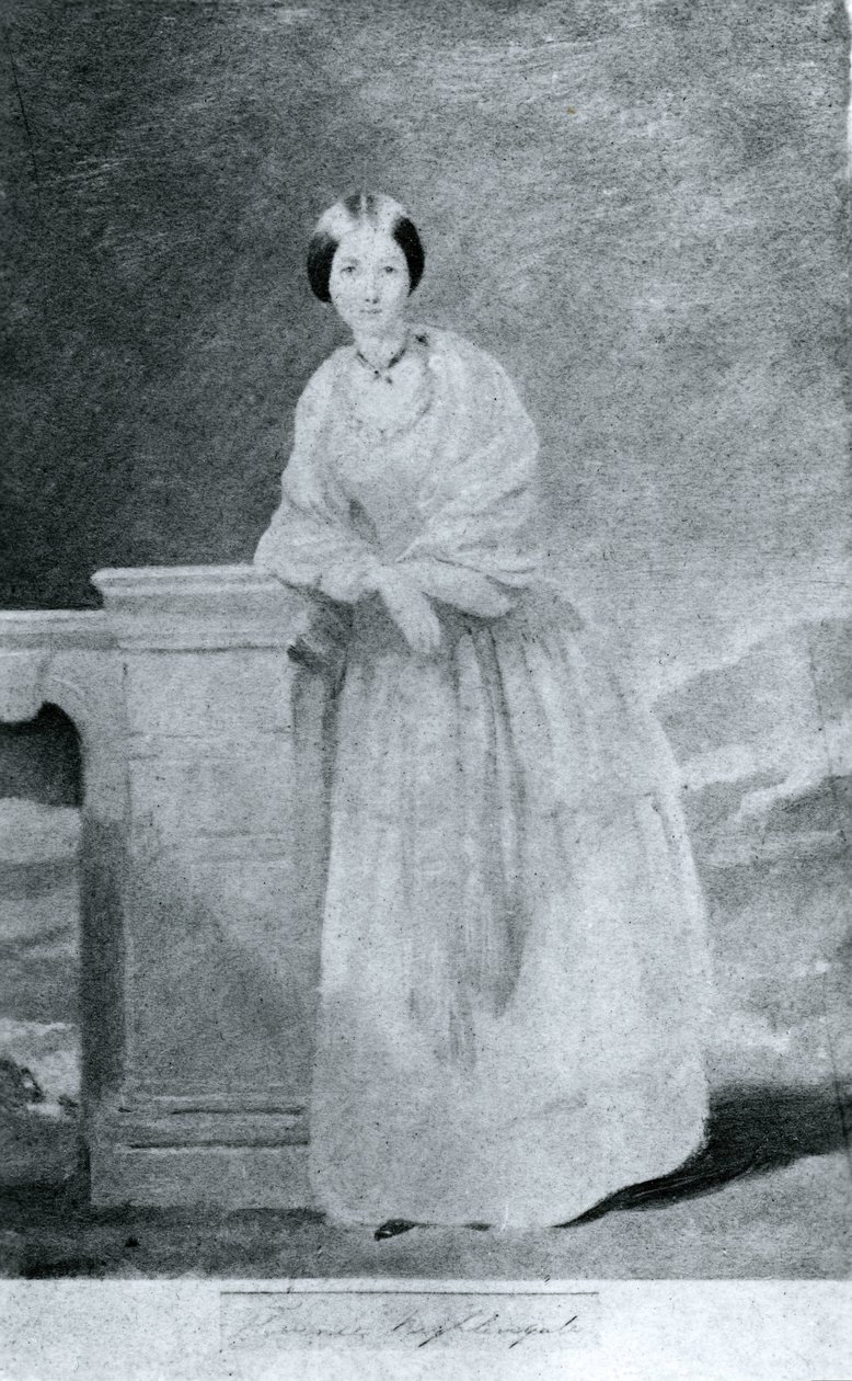 Florence Nightingale, engelsk sygeplejerske og hospitalsreformator, c 1860 af Unbekannt