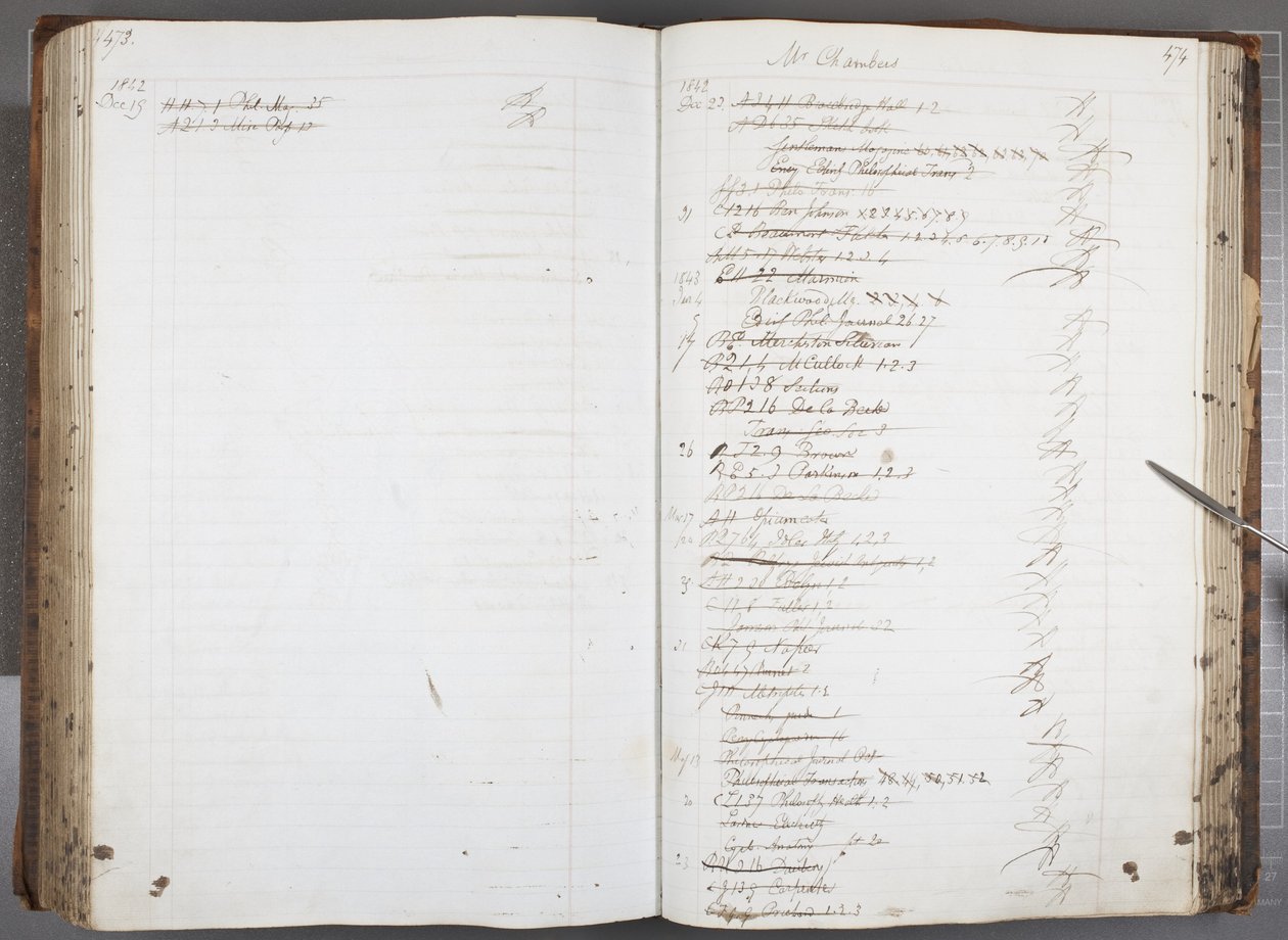 Fol 473-474, Læserkvitteringsbøger (pen & blæk på papir) af Unbekannt