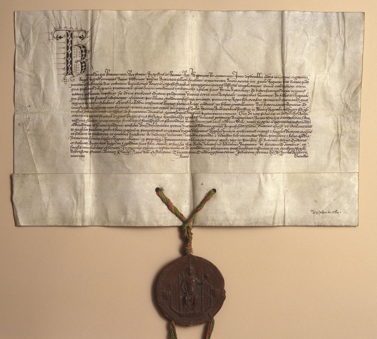 Foundation Charter for Charles University (blæk på papir) af Unbekannt