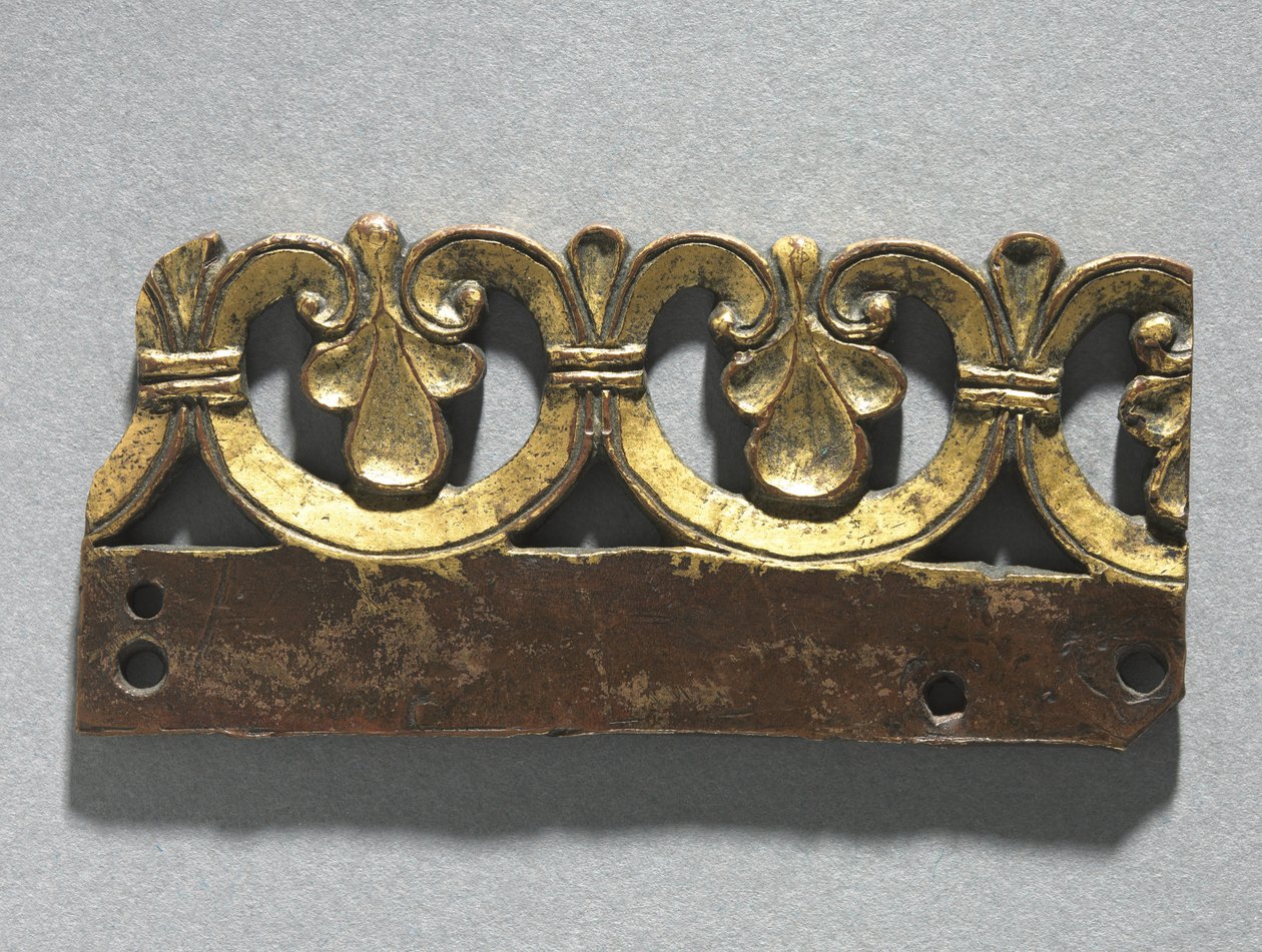 Fragment af et dekorativt våbenskjold fra et relikvieskrin, ca. 1165-1180 af Unbekannt