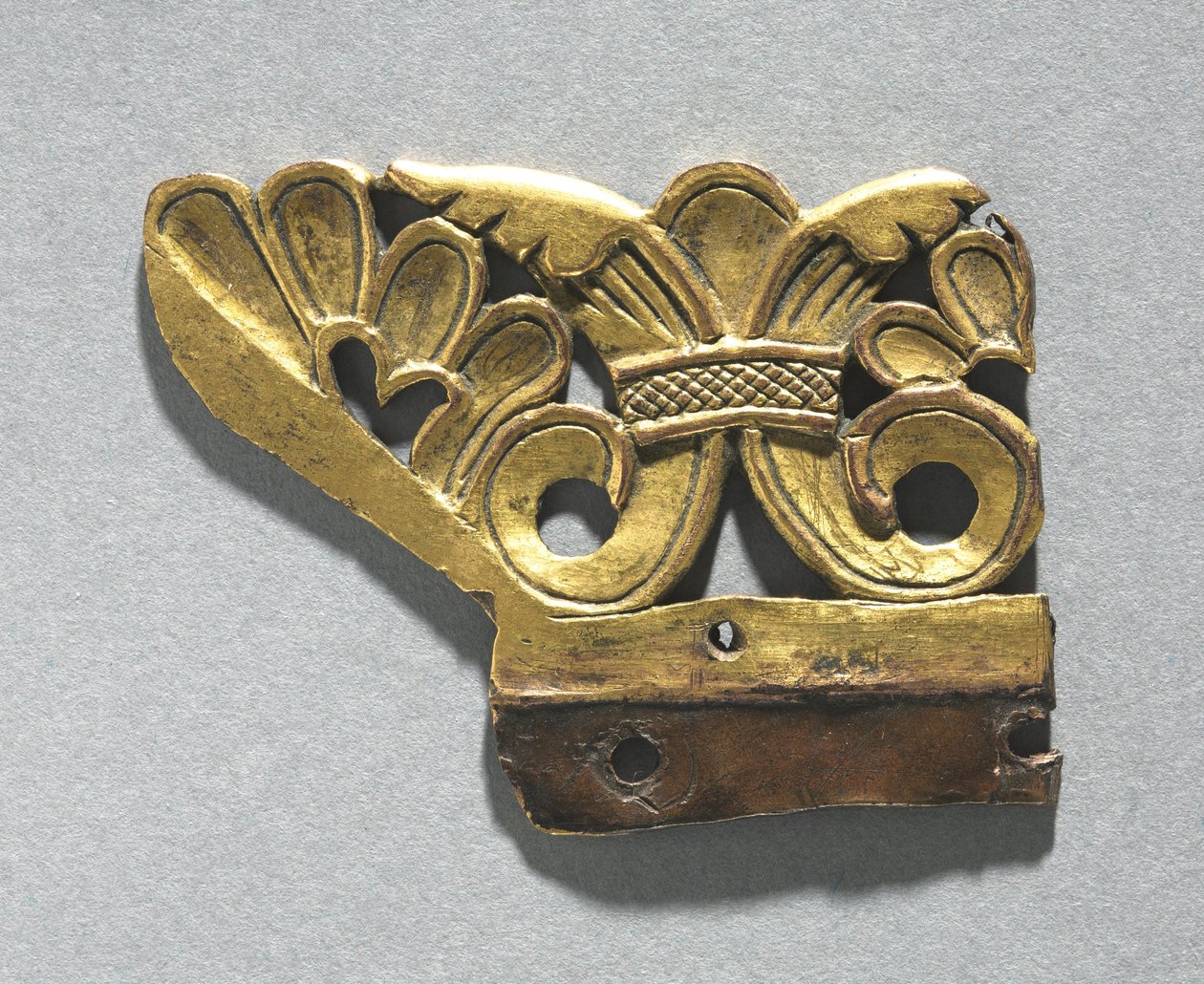 Fragment af et dekorativt våbenskjold fra et relikvieskrin, ca. 1165-1180 af Unbekannt