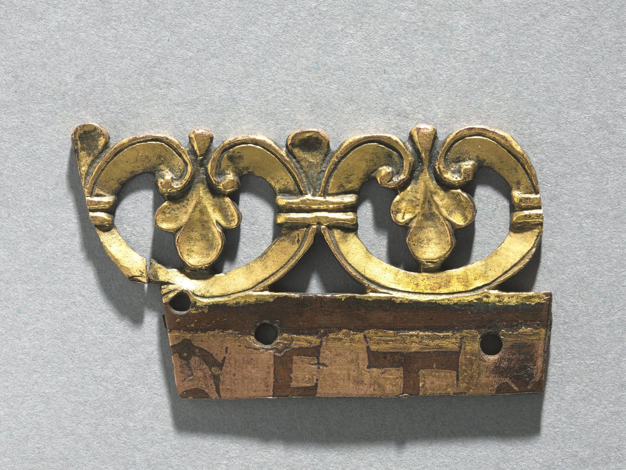 Fragment af et dekorativt våbenskjold fra et relikvieskrin, ca. 1165-1180 af Unbekannt