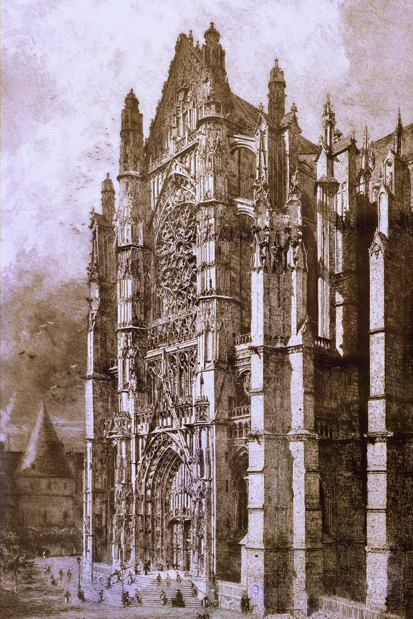 Frankrig - Oise - afdeling 60 - Beauvais - DR. Oise Departmental Museum - Indgravering "" Beauvais Cathedral"" af Unbekannt