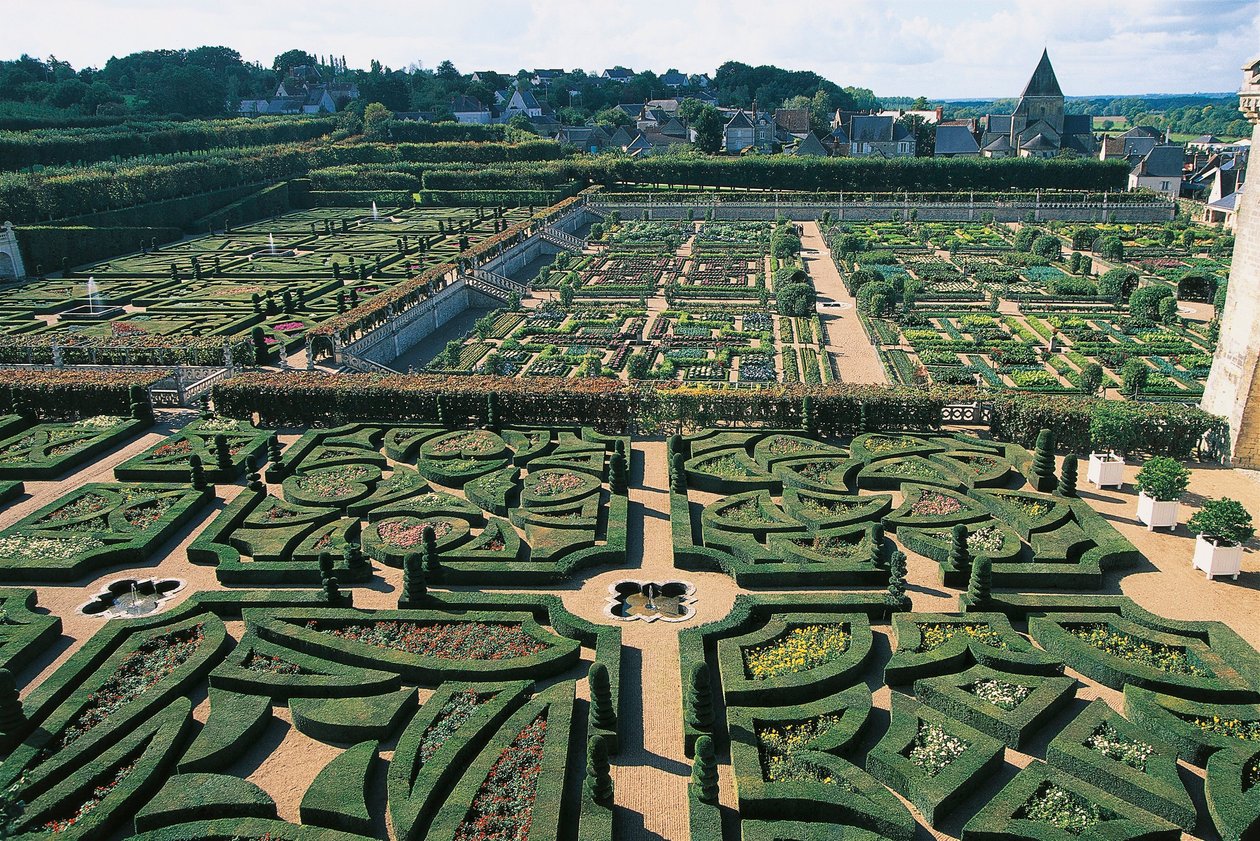 Frankrig, Centrum, Loire-dalen, Haver ved Villandry Slot, haver af Benjamin Baud