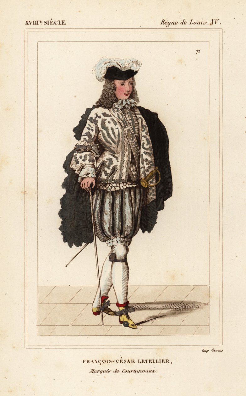 Francois-Cesar Letellier, Marquis de Courtanvaux, videnskabsmand og soldat, medlem af Videnskabernes Akademi af Unbekannter Künstler
