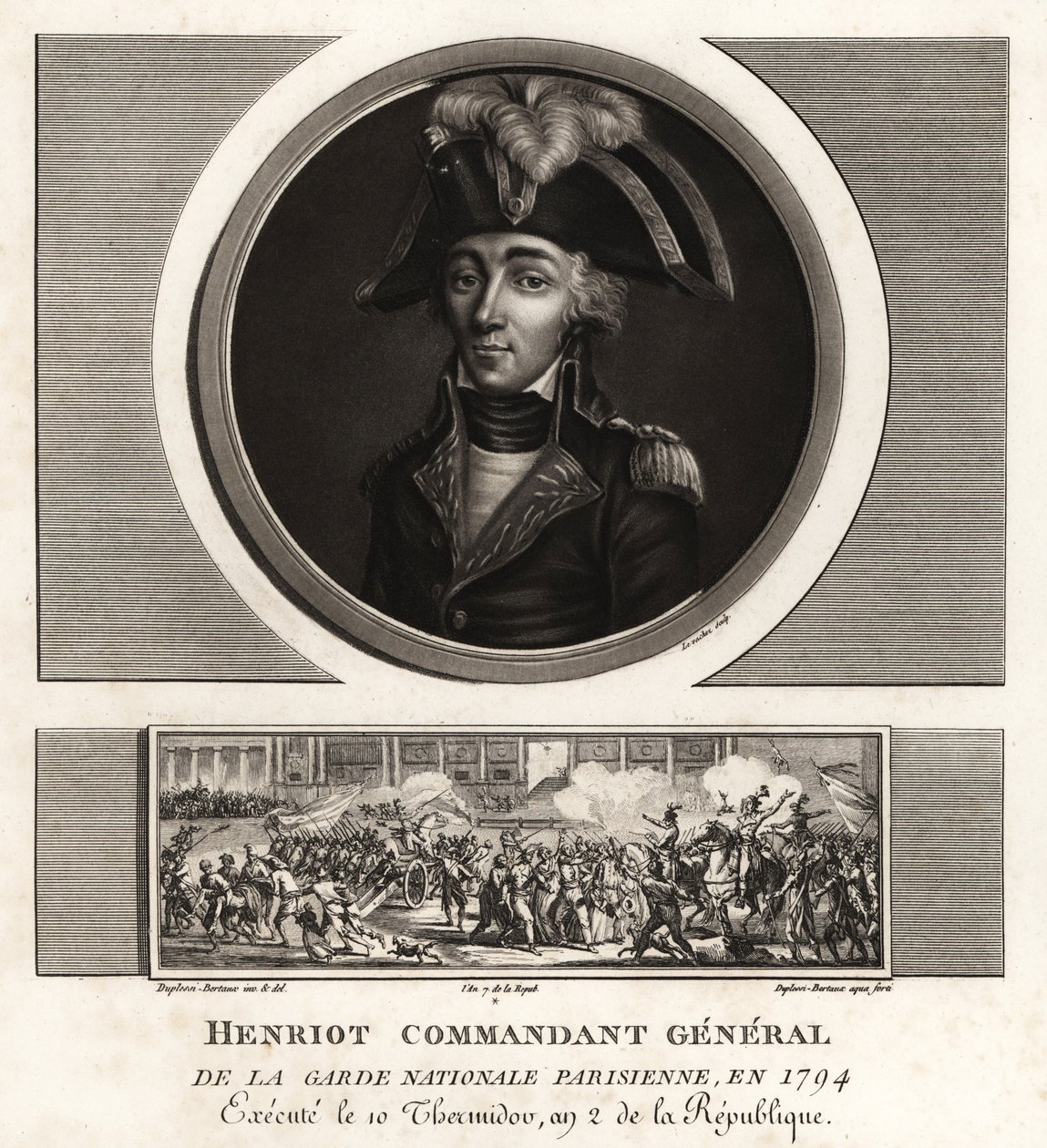 Francois Henriot, jakobinsk leder, generalkommandant for den parisiske nationalgarde, henrettet 1794 af Unbekannt