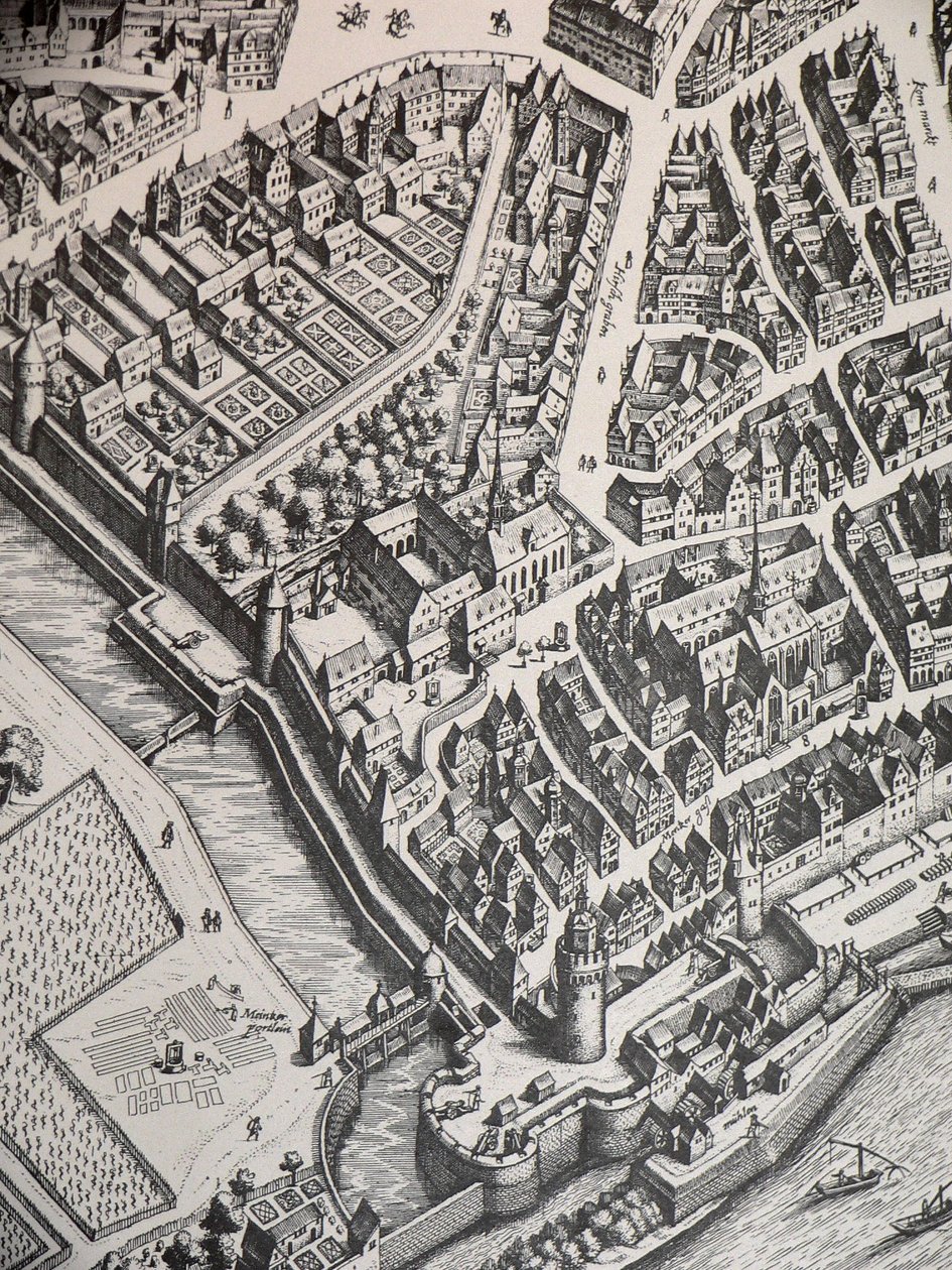 Karmeliterkloster i Frankfurt 1628 af Unbekannter Künstler