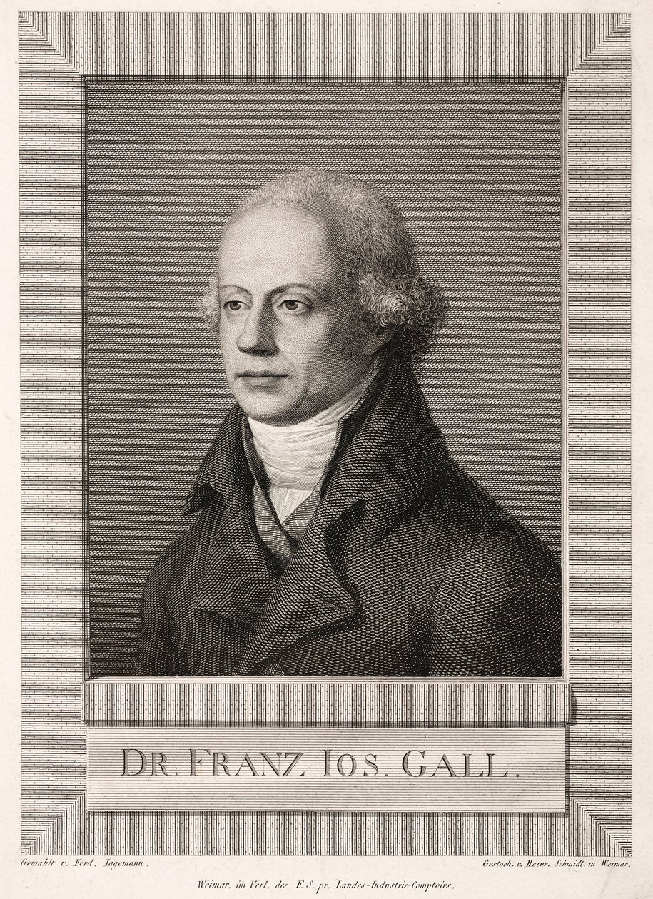 Franz Joseph Gall, tysk anatom og frenolog, ca. 1800 af Unbekannt