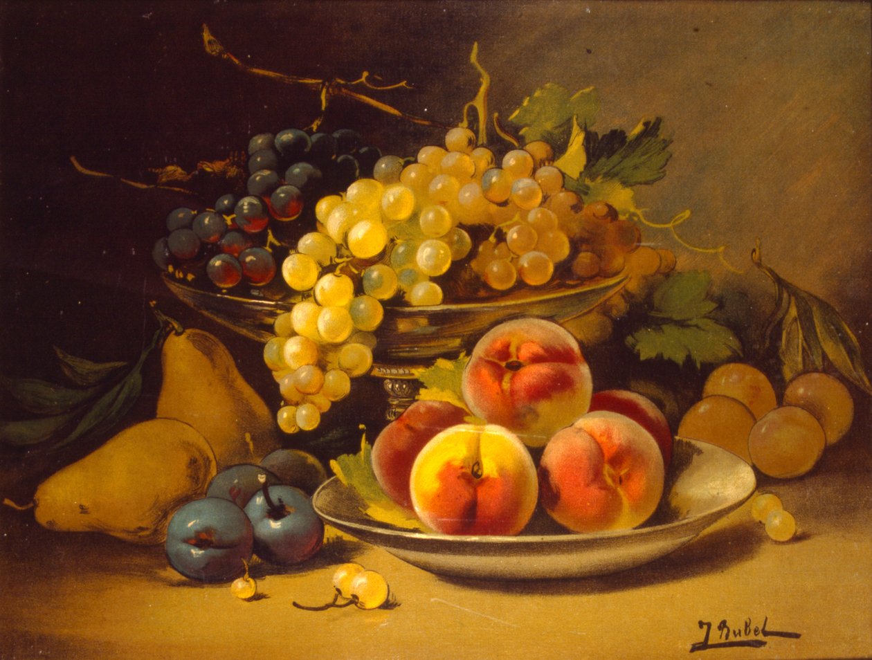 Fransk stillebenmaleri fra det 19. århundrede. Kunstner ukendt). ca. 1870 af Unbekannter Künstler