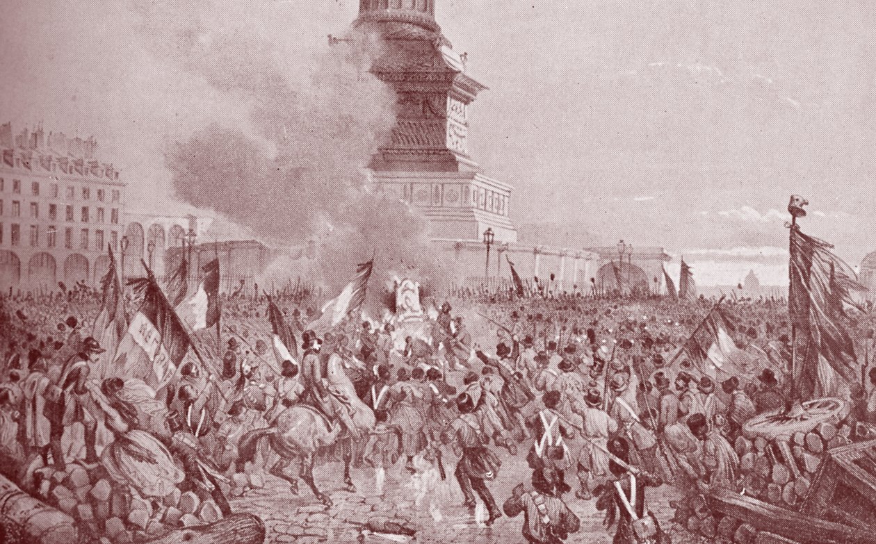Den franske revolution i 1848 (gravering) af Nicolas d