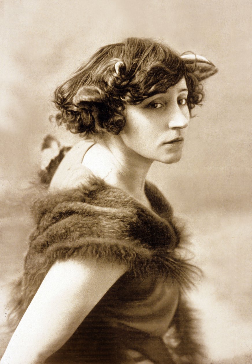 Den franske forfatter Colette (Sidonie Gabrielle Colette af Unbekannter Künstler